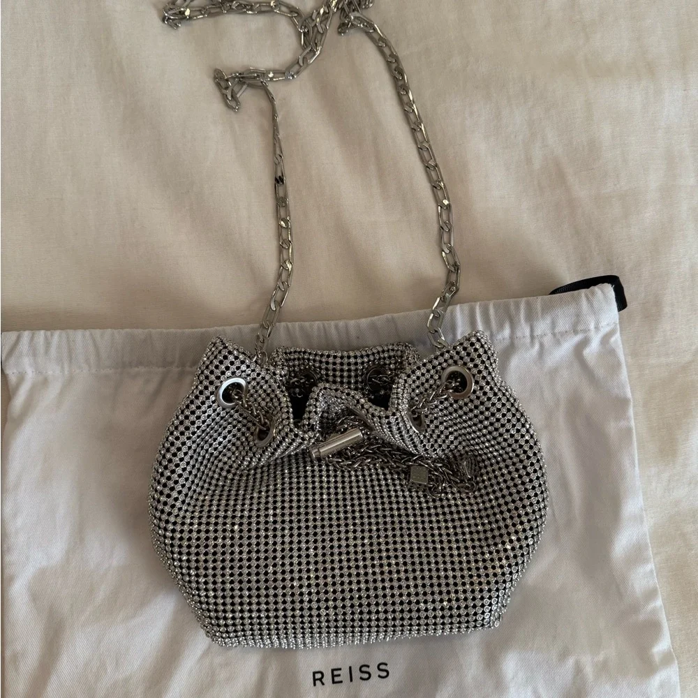 Reiss Demi Crystal Mini bucket Bag - Picture 2 of 6